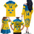 Custom Sweden Hockey Family Matching Off The Shoulder Long Sleeve Dress and Hawaiian Shirt 2024 Go Swedish - Wonder Print Shop