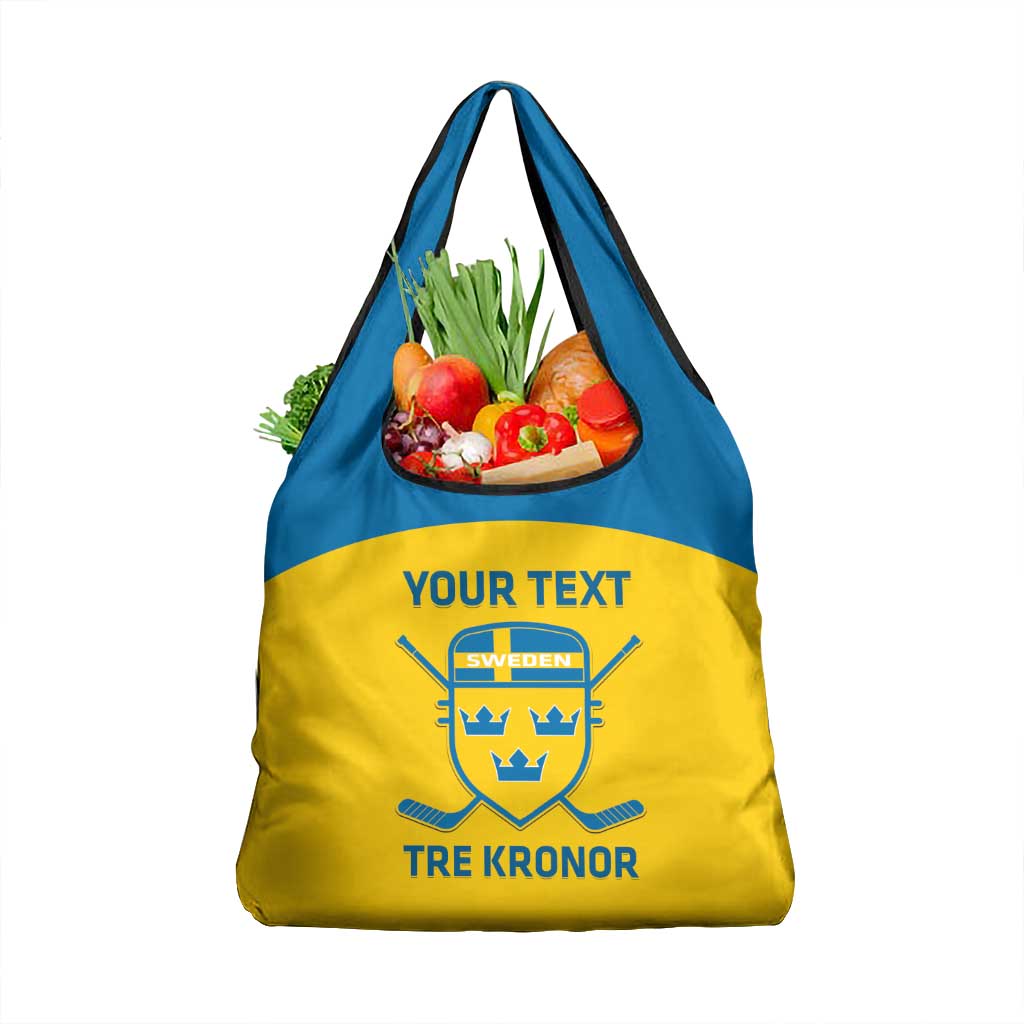 Custom Sweden Hockey Grocery Bag Go Swedish