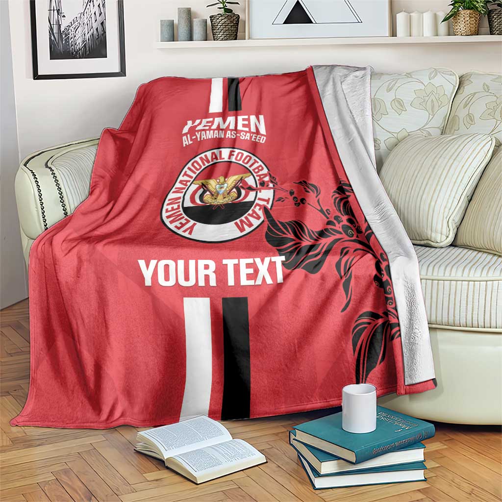 Custom Yemen Football Blanket Come On Al-Yaman as-Sa'eed