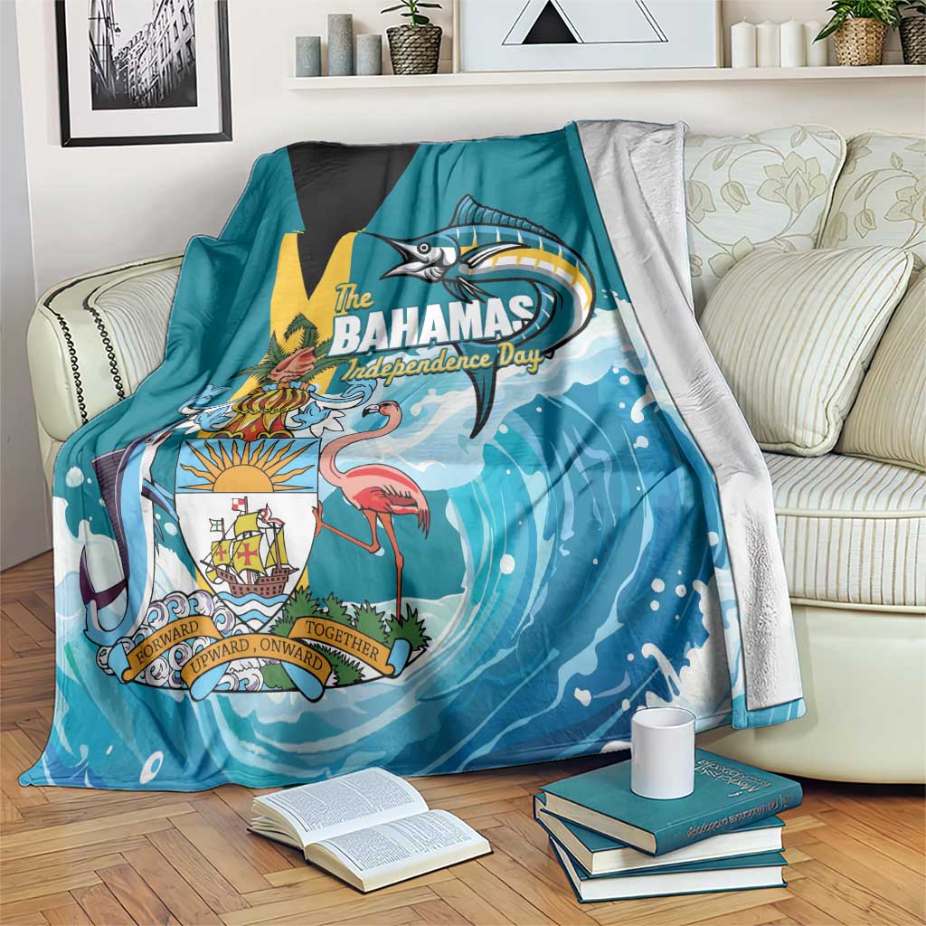 The Bahamas Independence Day Blanket Bahamian Blue Marlin National Color