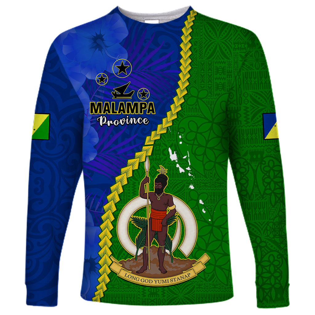 Personalised Vanuatu Malampa Province Long Sleeve Shirt Turtle Sand Drawing Unique Tapa Pattern - Wonder Print Shop