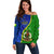 Personalised Vanuatu Malampa Province Off Shoulder Sweater Turtle Sand Drawing Unique Tapa Pattern - Wonder Print Shop