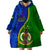 Personalised Vanuatu Malampa Province Wearable Blanket Hoodie Turtle Sand Drawing Unique Tapa Pattern - Wonder Print Shop