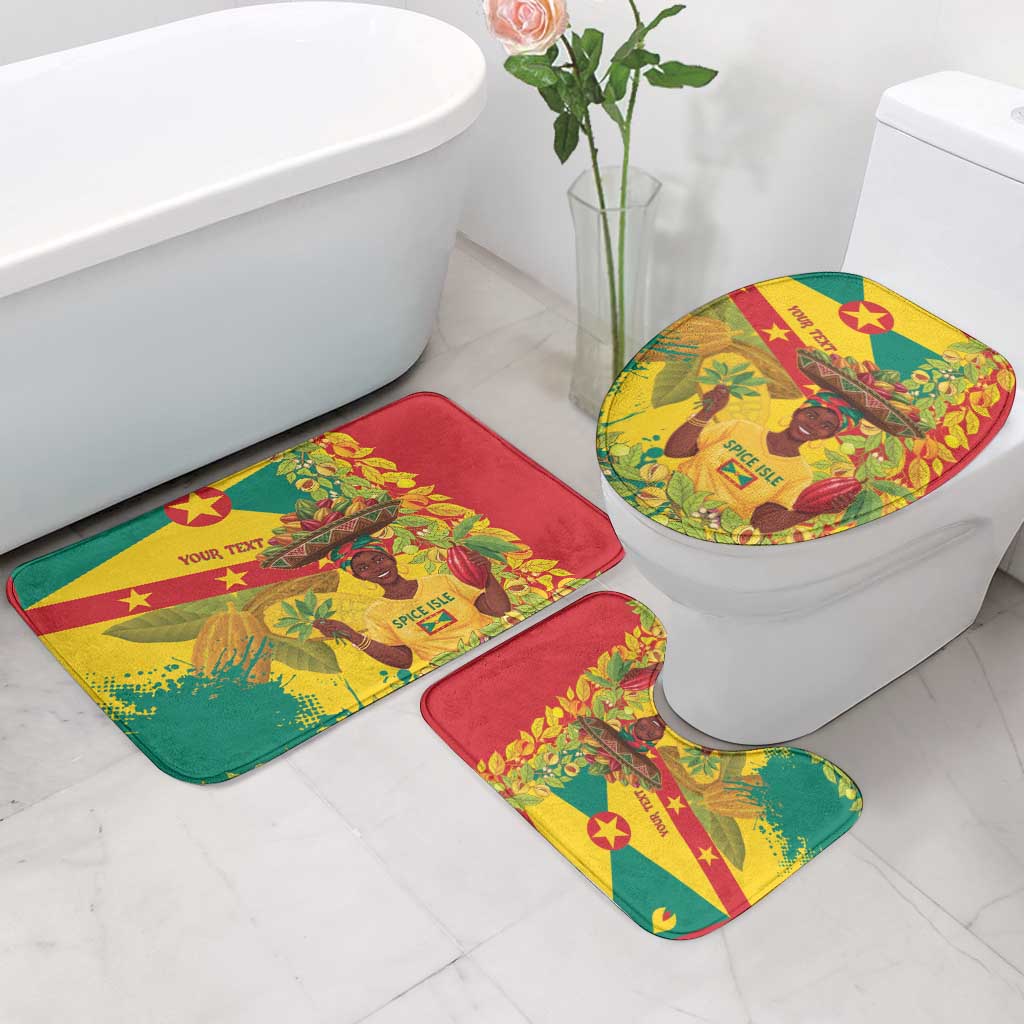 Personalized Grenada Spicemas 2025 Bathroom Set Spice Isle Nutmeg Cocoa Pod - Wonder Print Shop