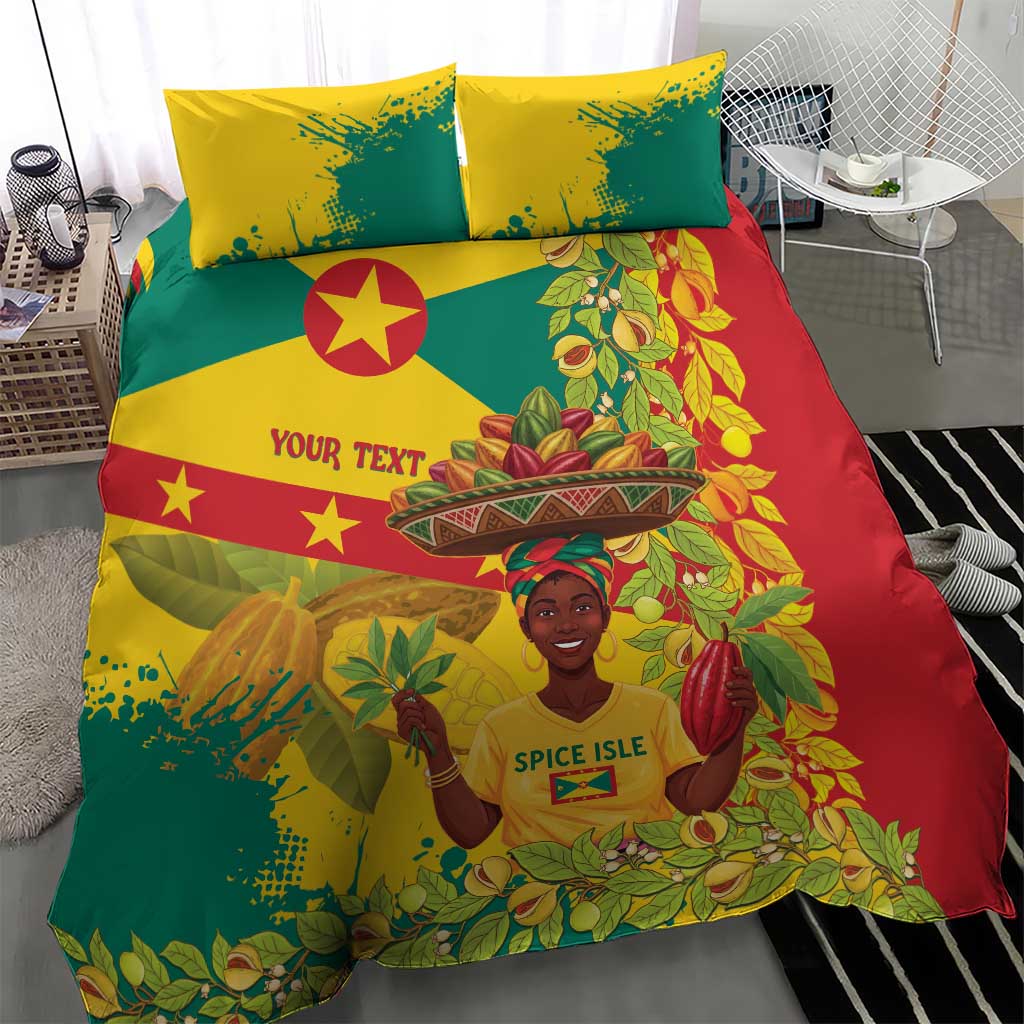 Personalized Grenada Spicemas 2025 Bedding Set Spice Isle Nutmeg Cocoa Pod - Wonder Print Shop