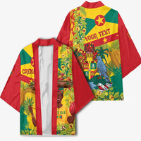 Personalized Grenada Spicemas 2025 Kimono Spice Isle Nutmeg Cocoa Pod - Wonder Print Shop
