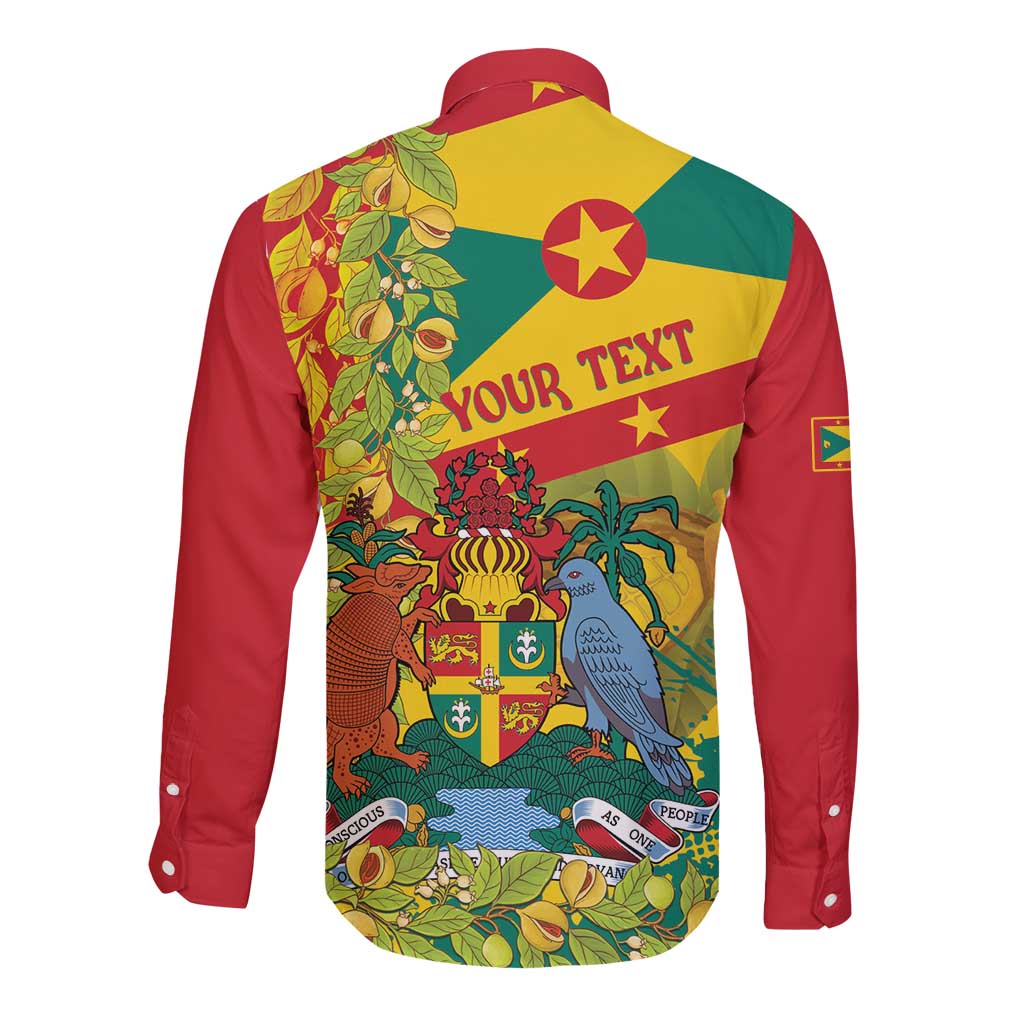 Personalized Grenada Spicemas 2025 Long Sleeve Button Shirt Spice Isle Nutmeg Cocoa Pod - Wonder Print Shop