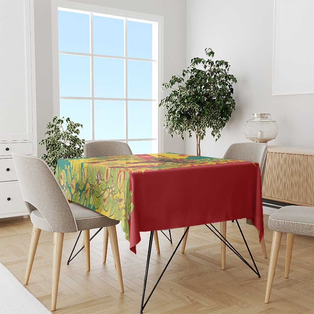 Personalized Grenada Spicemas 2025 Tablecloth Spice Isle Nutmeg Cocoa Pod - Wonder Print Shop