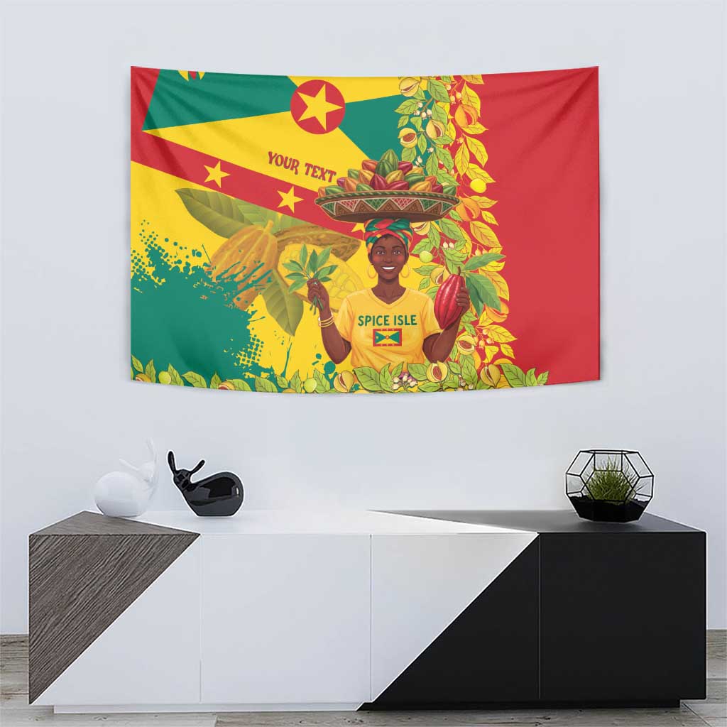 Personalized Grenada Spicemas 2025 Tapestry Spice Isle Nutmeg Cocoa Pod - Wonder Print Shop