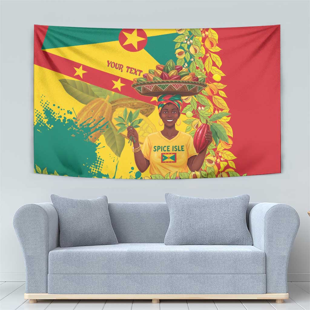 Personalized Grenada Spicemas 2025 Tapestry Spice Isle Nutmeg Cocoa Pod - Wonder Print Shop