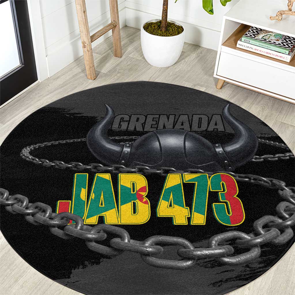 Grenada Jab Jab 473 Round Carpet Spicemas Festival Chain Grunge Style - Wonder Print Shop