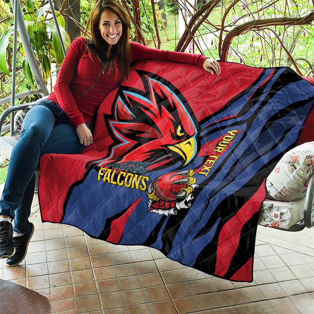 Antigua and Barbuda Cricket Custom Quilt Go Champions Falcons - Wonder Print Shop
