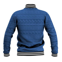 Vergina Sun Macedonia Baseball Jacket Greek Pattern Blue - Wonder Print Shop