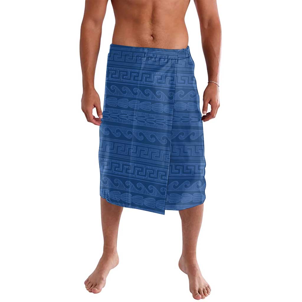 Vergina Sun Macedonia Lavalava Greek Pattern Blue - Wonder Print Shop