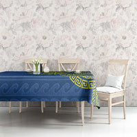Vergina Sun Macedonia Tablecloth Greek Pattern Blue - Wonder Print Shop