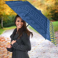 Vergina Sun Macedonia Umbrella Greek Pattern Blue - Wonder Print Shop