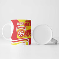 Macedonia Football Custom Ceramic Mug Go Risovi Grunge Style - Wonder Print Shop