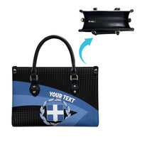 Personalised Greece Hellas Leather Bag Coat Of Arms - Wonder Print Shop