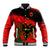 Albania Flag Day Baseball Jacket Albanian Coat Of Arms With Red Poppy - Wonder Print Shop