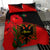 Albania Flag Day Bedding Set Albanian Coat Of Arms With Red Poppy - Wonder Print Shop