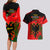 Albania Flag Day Couples Matching Long Sleeve Bodycon Dress and Hawaiian Shirt Albanian Coat Of Arms With Red Poppy - Wonder Print Shop