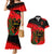 Albania Flag Day Couples Matching Mermaid Dress and Hawaiian Shirt Albanian Coat Of Arms With Red Poppy - Wonder Print Shop