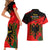 Albania Flag Day Couples Matching Short Sleeve Bodycon Dress and Hawaiian Shirt Albanian Coat Of Arms With Red Poppy - Wonder Print Shop