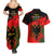 Albania Flag Day Couples Matching Summer Maxi Dress and Hawaiian Shirt Albanian Coat Of Arms With Red Poppy - Wonder Print Shop