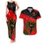 Albania Flag Day Couples Matching Tank Maxi Dress and Hawaiian Shirt Albanian Coat Of Arms With Red Poppy - Wonder Print Shop