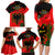 Albania Flag Day Family Matching Long Sleeve Bodycon Dress and Hawaiian Shirt Albanian Coat Of Arms With Red Poppy - Wonder Print Shop