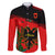 Albania Flag Day Family Matching Long Sleeve Bodycon Dress and Hawaiian Shirt Albanian Coat Of Arms With Red Poppy - Wonder Print Shop