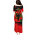 Albania Flag Day Family Matching Puletasi Dress and Hawaiian Shirt Albanian Coat Of Arms With Red Poppy - Wonder Print Shop