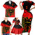 Albania Flag Day Family Matching Short Sleeve Bodycon Dress and Hawaiian Shirt Albanian Coat Of Arms With Red Poppy - Wonder Print Shop