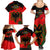 Albania Flag Day Family Matching Summer Maxi Dress and Hawaiian Shirt Albanian Coat Of Arms With Red Poppy - Wonder Print Shop