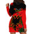 Albania Flag Day Hoodie Dress Albanian Coat Of Arms With Red Poppy - Wonder Print Shop