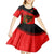 Albania Flag Day Kid Short Sleeve Dress Albanian Coat Of Arms With Red Poppy - Wonder Print Shop