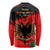 Albania Flag Day Long Sleeve Shirt Albanian Coat Of Arms With Red Poppy - Wonder Print Shop