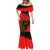 Albania Flag Day Mermaid Dress Albanian Coat Of Arms With Red Poppy - Wonder Print Shop