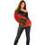 Albania Flag Day Off Shoulder Sweater Albanian Coat Of Arms With Red Poppy - Wonder Print Shop