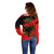 Albania Flag Day Off Shoulder Sweater Albanian Coat Of Arms With Red Poppy - Wonder Print Shop