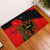 Albania Flag Day Rubber Doormat Albanian Coat Of Arms With Red Poppy - Wonder Print Shop