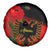 Albania Flag Day Spare Tire Cover Albanian Coat Of Arms With Red Poppy - Wonder Print Shop