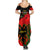 Albania Flag Day Summer Maxi Dress Albanian Coat Of Arms With Red Poppy - Wonder Print Shop