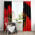 Albania Flag Day Window Curtain Albanian Coat Of Arms With Red Poppy - Wonder Print Shop