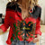 Albania Flag Day Women Casual Shirt Albanian Coat Of Arms With Red Poppy - Wonder Print Shop