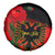 Personalised Albania Flag Day Spare Tire Cover Albanian Coat Of Arms With Red Poppy - Wonder Print Shop