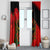 Personalised Albania Flag Day Window Curtain Albanian Coat Of Arms With Red Poppy - Wonder Print Shop