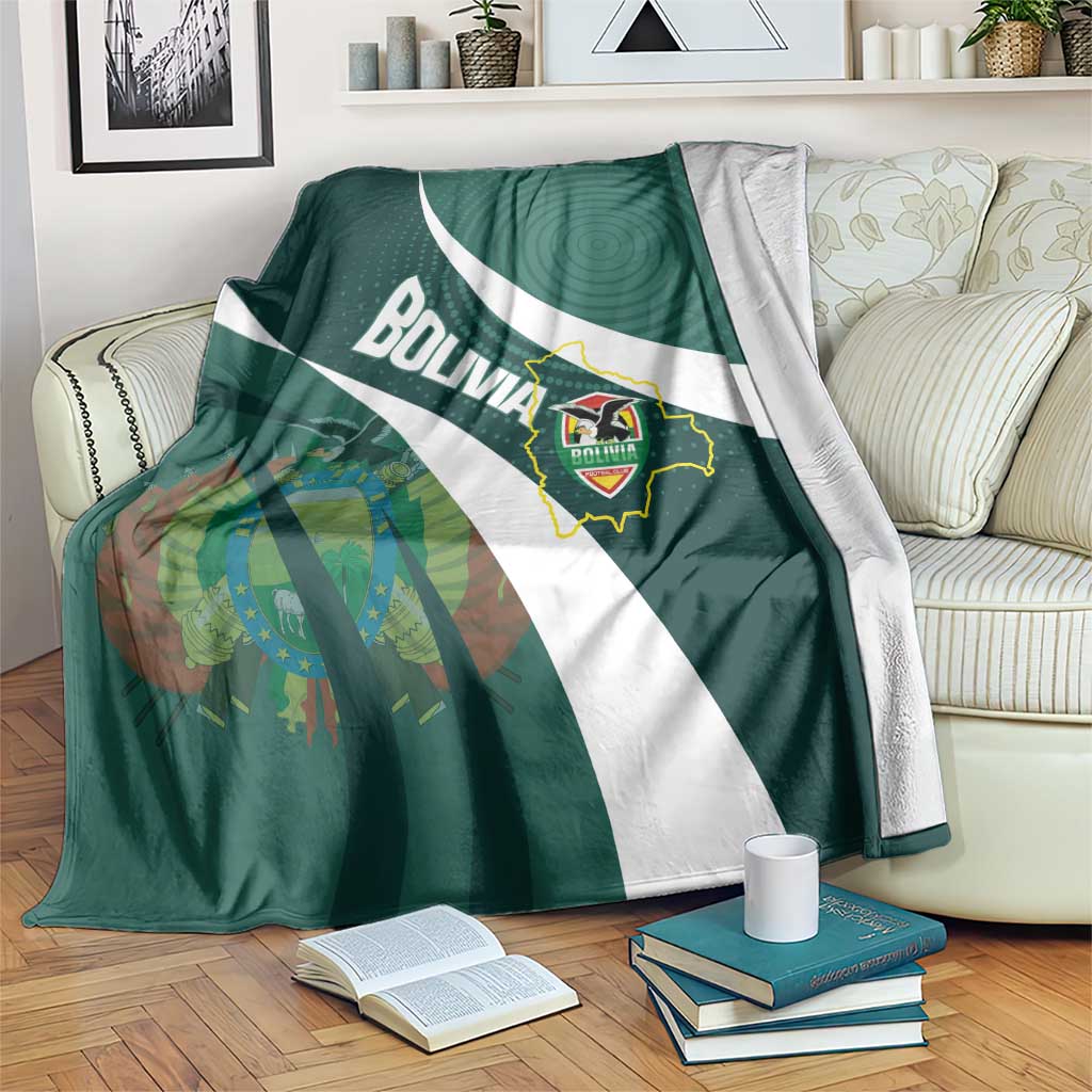 Bolivia Football Blanket La Verde Sporty Curves Style - Wonder Print Shop
