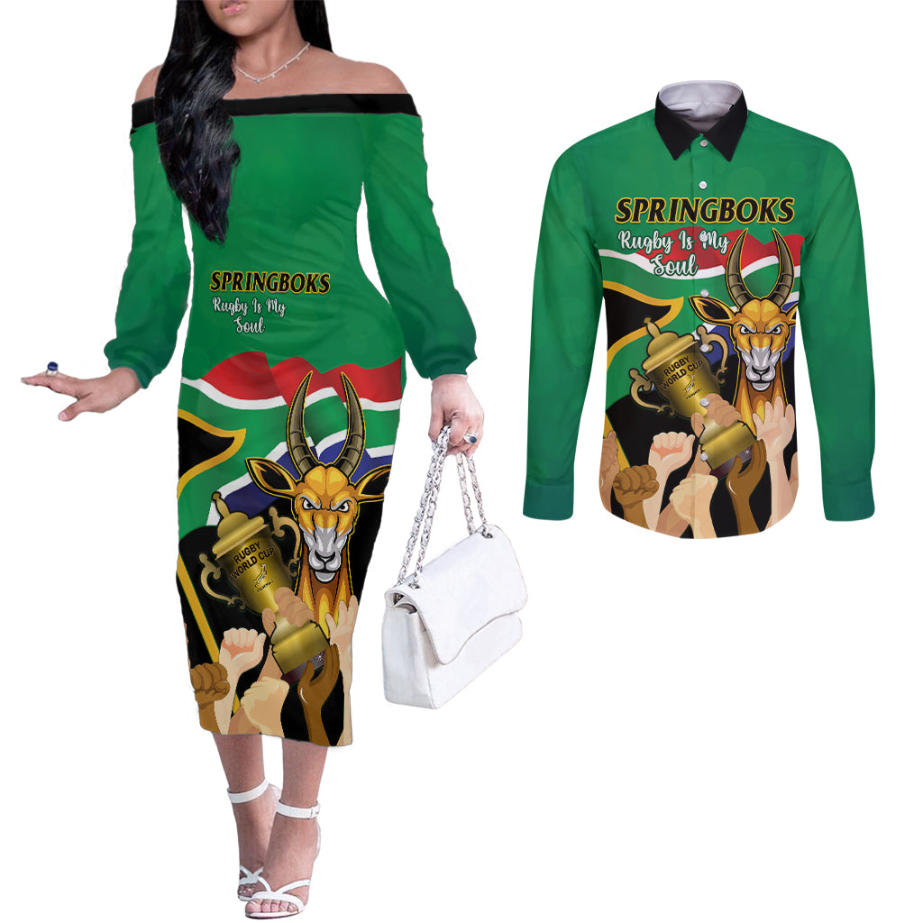 south-africa-special-holiday-couples-matching-off-the-shoulder-long-sleeve-dress-and-long-sleeve-button-shirt-springboks-champions-celebration-rugby-is-my-soul