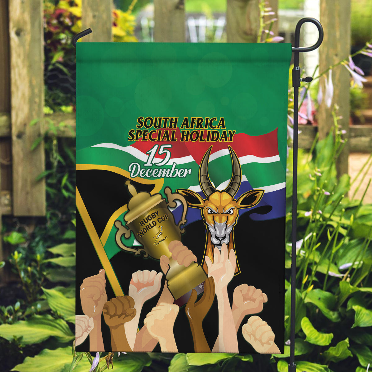 South Africa Special Holiday Garden Flag Springboks Champions Celebration Rugby Is My Soul - Wonder Print Shop